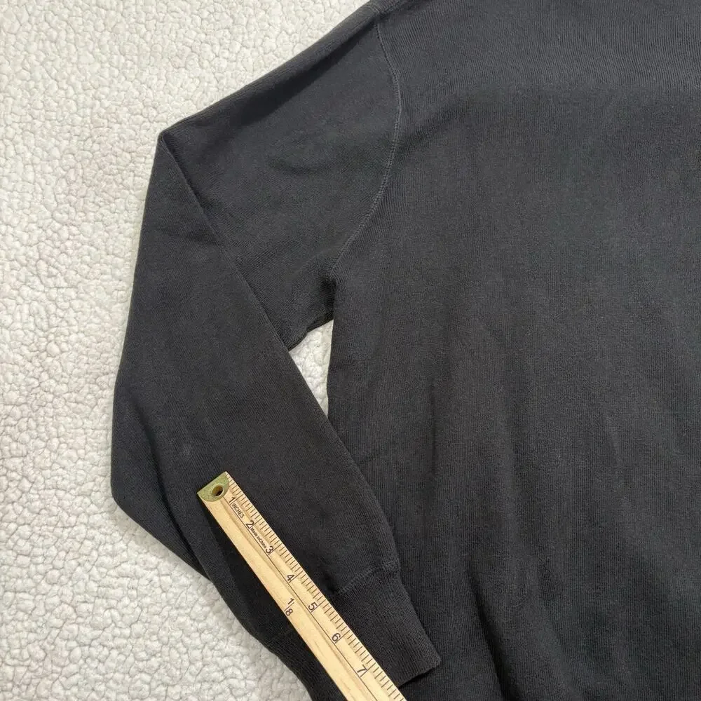 Polo Ralph Lauren Sweatshirt Mens XL Black Crewneck Purple Pony Logo Cotton‎